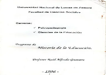 Programa y trabajo práctico
