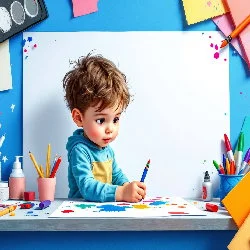 un niño dibujando